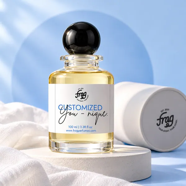 A customized Frag perfume and its gift tube